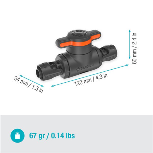 13mm Irrigation Pipe and Fittings Default Gardena Shut-Off Valve 13mm - 13207