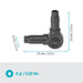 4.6mm Irrigation Pipe and Fittings Default Gardena Micro Elbow Connector 4.6mm (10 Pack) - 13212