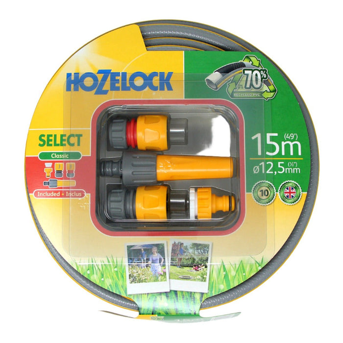 Garden Hose Pipe Hozelock 15m Select Hose Starter Set